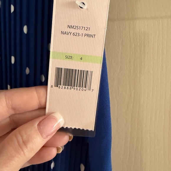 Nanette Lepore Blue Dress with White Dots - Picture 3 of 8